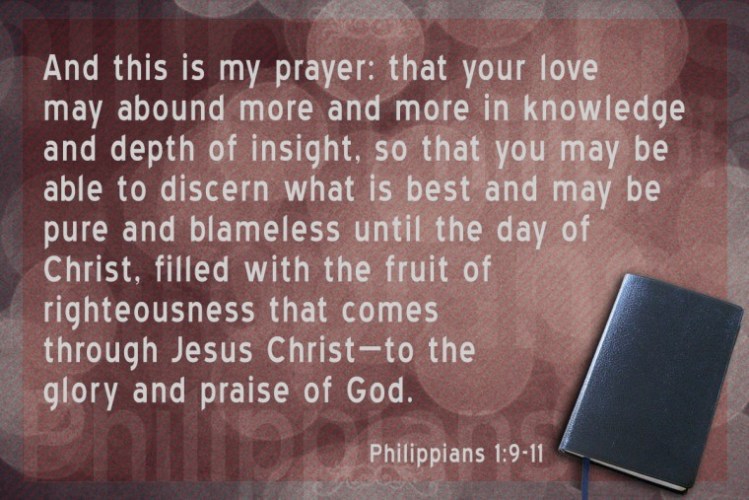 know God insight Philippians 1 and 9