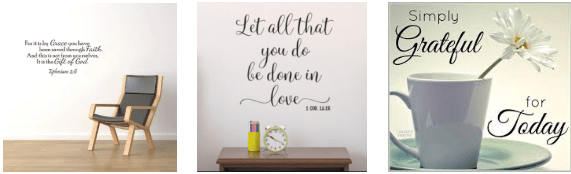 3 pictures be thankful furniture art